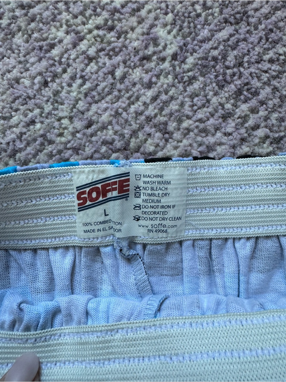 NEW Soffe Checkerboard Cotton Shorts Blue Black Gray Retro Y2K Size Large & Smal - Picture 3 of 4